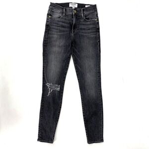 Women's Frame Gray Le High Skinny Hi-Rise Stretch Skinny Jeans Size 24